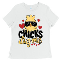 White chicks dig me Ladies Tee - MaliasSmallBusiness