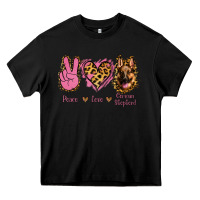 Black Peace Love German Shepherd Heavy Core Tee - Jasminsmagicworld