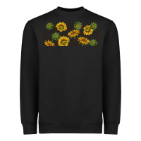 Black summer with sunflowers Heavyweight Sweatshirt - TumblerDesignByShophia