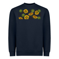 Navy summer with sunflowers Heavyweight Sweatshirt - TumblerDesignByShophia