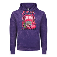 Cloud Purple in october we wear pink halloween school bus Vintage Hoodie - LillyAllenDesigns