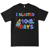 Black i blasted my way through 100 days Premium Tee - MaliasSmallBusiness