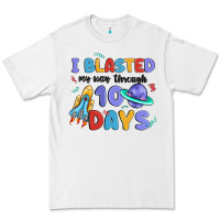 White i blasted my way through 100 days Premium Tee - MaliasSmallBusiness