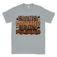 Heather Grey educated motivated elevated melanated Classic Tee - LillyAllenDesigns