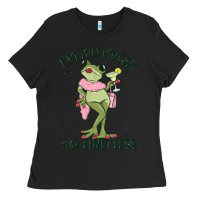 Black i'm too much go find less boujee frog Ladies Tee - MaliasSmallBusiness