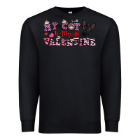 Black my cat is my valentine Premium Sweatshirt - FaDigitalArtStudio