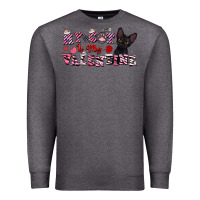 Charcoal Heather my cat is my valentine Premium Sweatshirt - FaDigitalArtStudio