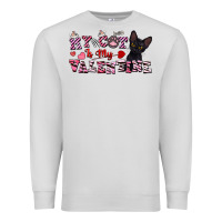 Dove Grey my cat is my valentine Premium Sweatshirt - FaDigitalArtStudio