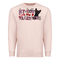 Pale Pink my cat is my valentine Premium Sweatshirt - FaDigitalArtStudio
