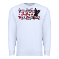 White my cat is my valentine Premium Sweatshirt - FaDigitalArtStudio