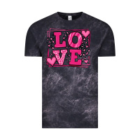 Cloud Black Love leopard frame Vintage Tee - LillyAllenDesigns