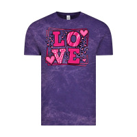 Cloud Purple Love leopard frame Vintage Tee - LillyAllenDesigns