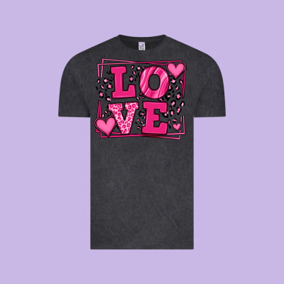 Love Leopard Frame Vintage Tee Designed By Lillyallendesigns