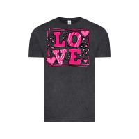Vintage Black Love leopard frame Vintage Tee - LillyAllenDesigns