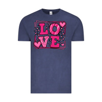 Vintage Denim Love leopard frame Vintage Tee - LillyAllenDesigns
