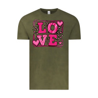 Vintage Olive Love leopard frame Vintage Tee - LillyAllenDesigns