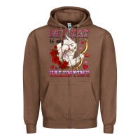 Chestnut my cat is my valentine Zipper Hoodie - OliviaCreatesArt