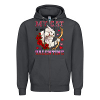 Smoke my cat is my valentine Zipper Hoodie - OliviaCreatesArt
