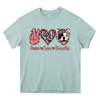 Arona Peace Love French Bulldog Heavy Core Tee - Jasminsmagicworld