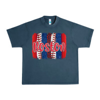Midnight Navy boston baseball team spirit brushstrokes Urban Heavy Tee - Artiststas