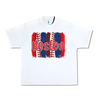 White boston baseball team spirit brushstrokes Urban Heavy Tee - Artiststas