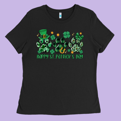Happy St.patrick's Day Ladies Tee Designed By Maliassmallbusiness