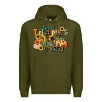 Army Green give thanks to the lord Premium Hoodie - FaDigitalArtStudio