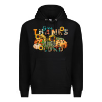 Black give thanks to the lord Premium Hoodie - FaDigitalArtStudio