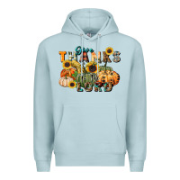 Blue Mist give thanks to the lord Premium Hoodie - FaDigitalArtStudio