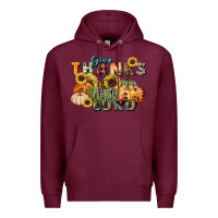 Burgundy give thanks to the lord Premium Hoodie - FaDigitalArtStudio