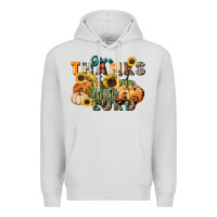 Dove Grey give thanks to the lord Premium Hoodie - FaDigitalArtStudio