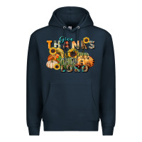 Navy give thanks to the lord Premium Hoodie - FaDigitalArtStudio