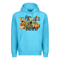 Ocean Blue give thanks to the lord Premium Hoodie - FaDigitalArtStudio