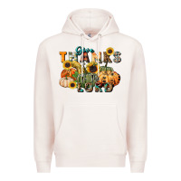 Pale Pink give thanks to the lord Premium Hoodie - FaDigitalArtStudio