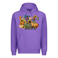 Purple give thanks to the lord Premium Hoodie - FaDigitalArtStudio