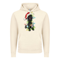 Vintage Artic christmas black poodles dog Vintage Hoodie - LillyAllenDesigns