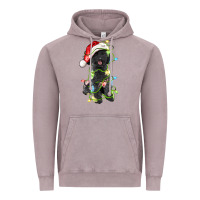 Vintage Zinc christmas black poodles dog Vintage Hoodie - LillyAllenDesigns
