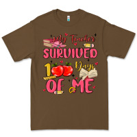 Cacao my teacher survived 100 days of me Premium Tee - MaliasSmallBusiness