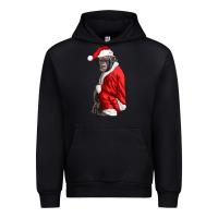 Black Chimpanzee With Santa Clothes Urban Hoodie - LillyAllenDesigns