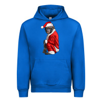 Cobalt Chimpanzee With Santa Clothes Urban Hoodie - LillyAllenDesigns
