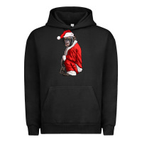 Pigment Black Chimpanzee With Santa Clothes Urban Hoodie - LillyAllenDesigns