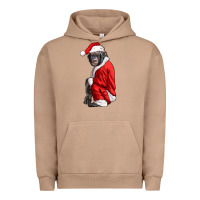 Pigment Burro Chimpanzee With Santa Clothes Urban Hoodie - LillyAllenDesigns