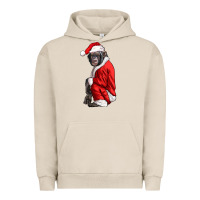 Pigment French Oak Chimpanzee With Santa Clothes Urban Hoodie - LillyAllenDesigns