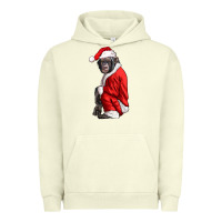 Pigment Pistachio Chimpanzee With Santa Clothes Urban Hoodie - LillyAllenDesigns