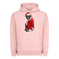 Pigment Salmon Chimpanzee With Santa Clothes Urban Hoodie - LillyAllenDesigns