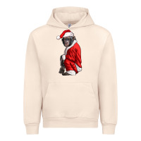 Sandshell Chimpanzee With Santa Clothes Urban Hoodie - LillyAllenDesigns