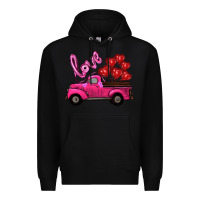 Black valentines day turck with balloons Premium Hoodie - RanaPortraitStore