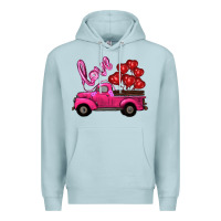 Blue Mist valentines day turck with balloons Premium Hoodie - RanaPortraitStore