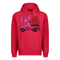 Cardinal valentines day turck with balloons Premium Hoodie - RanaPortraitStore