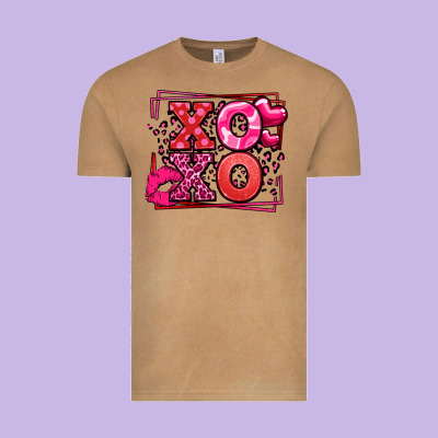 Xoxo Valentine's Day Leopard Frame Vintage Tee Designed By Lillyallendesigns